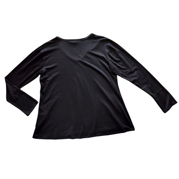 Johnny Was Calmé Women's Black V-Neck Long Sleeve Top Size M - Picture 4 of 10